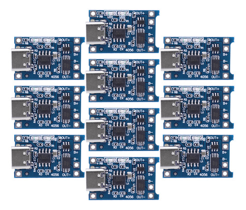 Módulo De Carga De Batería Tp4056 1a De 10 Piezas, 4,5 V-5 V