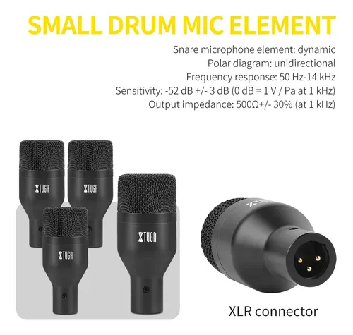 Xtuga Di7 Kit 7 Micrófonos Dinámicos Para Batería Y Voces