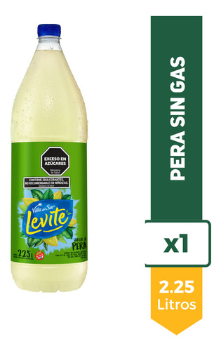 Agua Saborizada Levite Villa Del Sur Sin Gas Pera 2,25 L