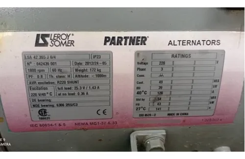 Generador Eléctrico 54 Kva (Usado)