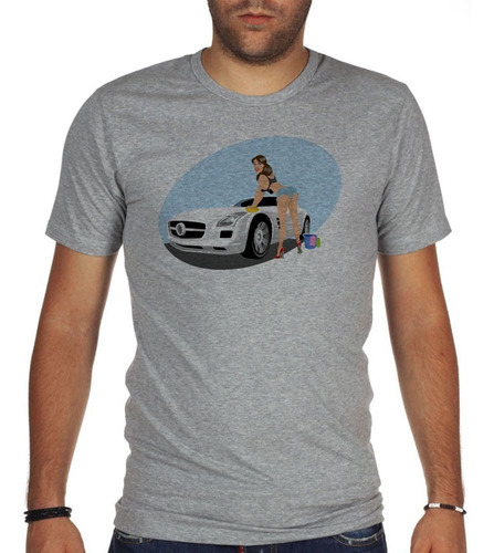 Remera De Hombre Mujer Lavando Auto M2