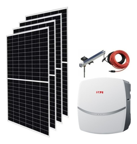 Kit Completo Solar 2,24 Kwp 4 Painéis Inversor 5kw