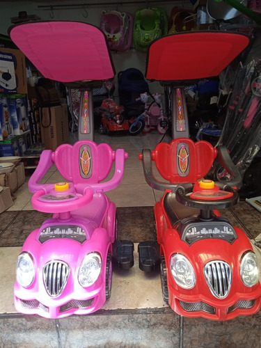 Correpasillo Musical Carrito De Niño Y Niña Con Sombrilla 