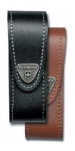 Funda De Piel Negra O Café Para Navaja Victorinox De 91mm Color Negro Y Cafe