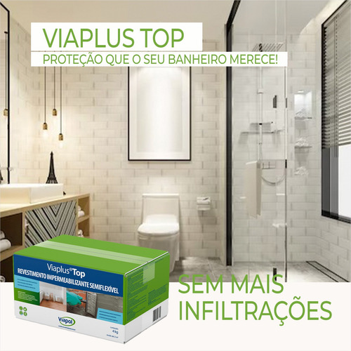 Argamassa Impermeavel Viaplus Top Viapol 4kg Kit 3 Und