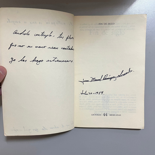 Libro Fin De Siglo Y Otros Poemas José Emilio Pacheco (Usado)