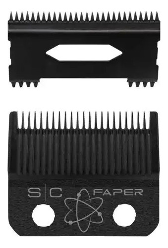 Set Cuchillas De Repuesto Para Maquina Clipper Faper Sc Color Negro