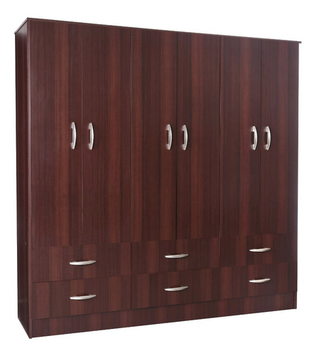 Closet Cic Maipo 6 Puertas 6 Cajones 180 Cm Wengue
