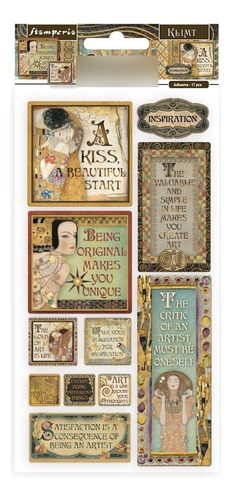 Scrapbooking Stickers Carton Stamperia Klimt Kiss 11pcs