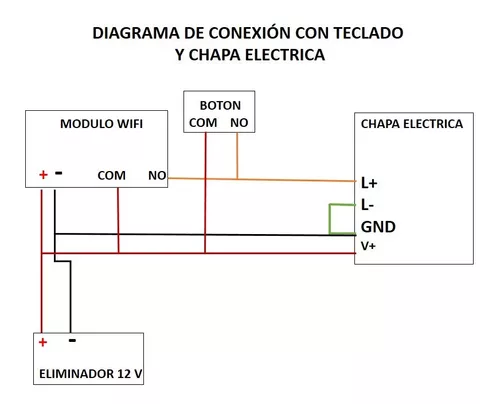 Kit Chapa, Cerradura Electrica 12v Control De Acceso Wifi