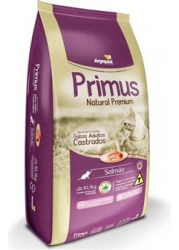 Alimento Primus Salmón 3kg, Para Gatos Adultos Castrados