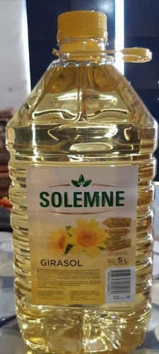Aceite Puro Girasol X5 Litros Solemne (pack X 4 Unidades)