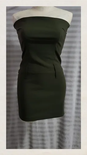 Vestido Strapless Verde Militar Talla Ch | Meses sin intereses Vestido Strapless Verde Militar Talla Ch | Meses sin intereses