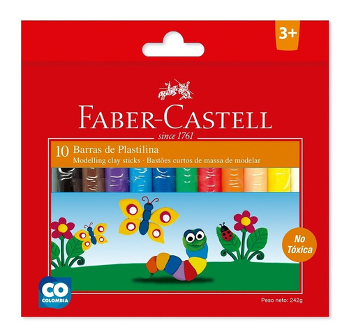 Plastilina Faber Castell Barra Jumbo X 10 Uds 