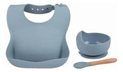 Conjunto De 5 Utensílios De Mesa De Silicone Para Bebês