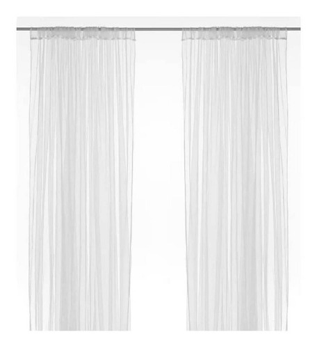 Set Par De 2 Cortinas Transparentes Para Ventana 250 X280 Cm