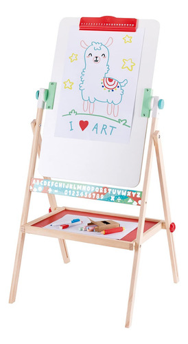 Hape - Caballete De Pie Para Niños Con Pizarrón De Gis Y