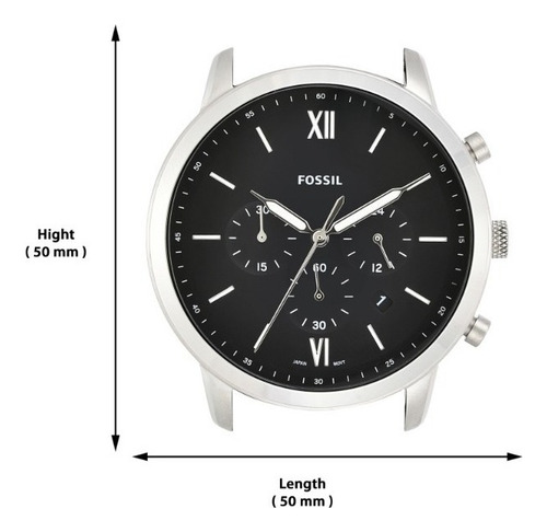 Reloj Caballero Fossil Fs5384 Color Plata De Acero