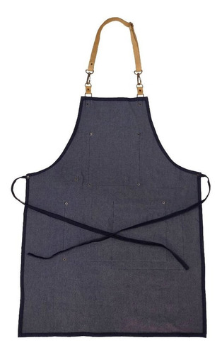 Delantales Jean Y Cuero Unisex Porta Repasador O Toalla
