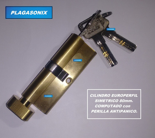 Imagen 6 de 10 de Cilindro Europerfil 80mm Simetrico 3 Lla. Computado Perilla