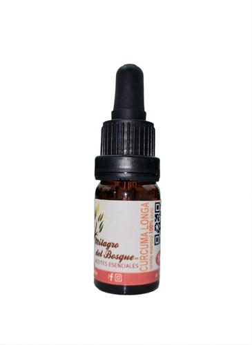 Aceite Curcuma Longa Organico (esencial) 10 Ml 100% Puro