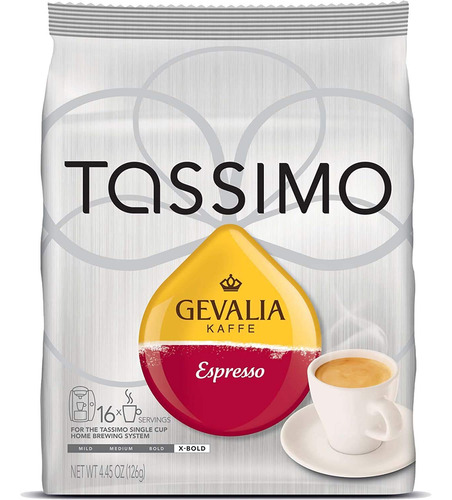 Tassimo Gevalia Kaffe - Discos De Café Expreso, 16 Unidades 