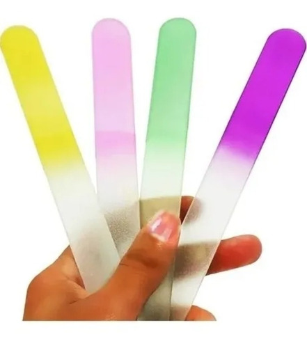 Imagem 4 de 5 de Lixa Vidro Cristalina P/ Unha Acrigel Gel Fibra Nails Salão