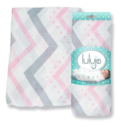 Swaddle Bambu Extra Larga Lineas Rosas