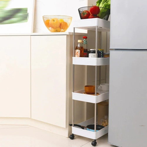 Imagen 5 de 7 de Carrito Organizador Cocina Baño Con Ruedas Rack 3 Niveles