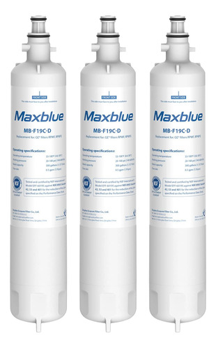 Maxblue Rpwfe (con Chip) Filtro De Agua Certificado Nsf 401,