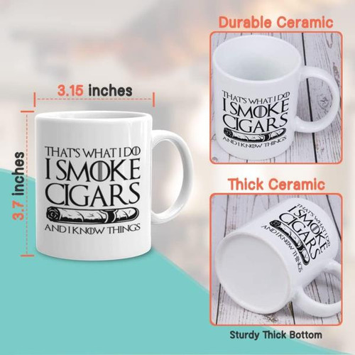 Taza De Café Con Cigarrillos, 11 Oz, Fumo Cigarros Y Sé Cosa