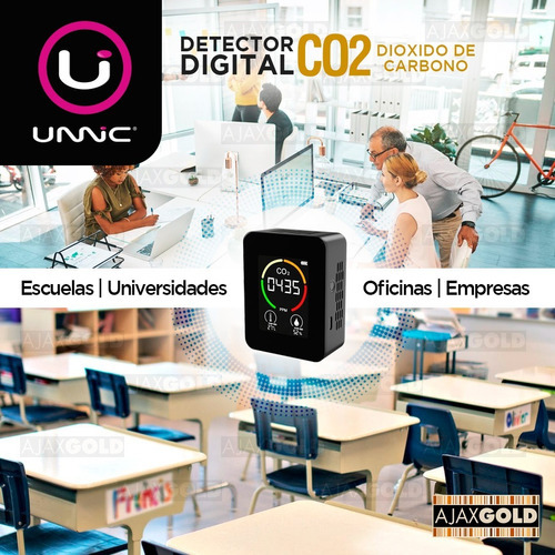 Imagen 4 de 7 de Monitor Medidor De Dioxido Carbono Co2 Sensor Aulas Oficina