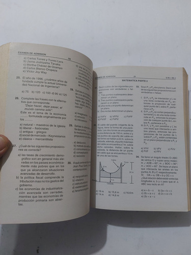Libro Solucionario Exámenes De Admisión Uni 1995 -1 A 2002-1 (Usado)