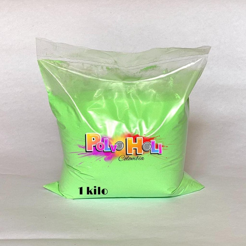 Polvo Holi Verde Neón Presentación Kilo