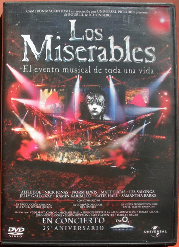 Dvd - Los Miserables  En Concierto 25 Aniversario Original