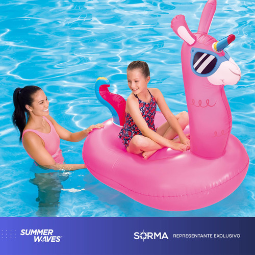 Imagen 3 de 7 de Inflable Llama Salvavida Infantil Flotador Pileta 152 X 86 X