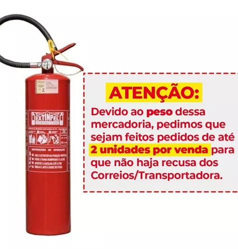 Extintor PQS Abc 6kg 4-A:40-BC - Garantia de 5 Anos - Loja Brasil Fire
