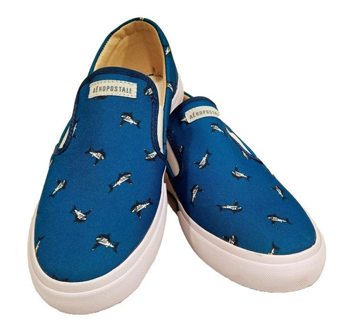 Mocasin Aeropostale Nautico Lona Fish Hombre Aero