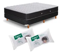 Comprar Combo Sommier Cannon Doral Resortes 140x190cm + 2 Almohadas