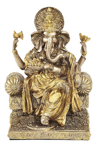 Estatua De Ganesh Dorada, Pieza Central, Figura De Ganesha Color Fix