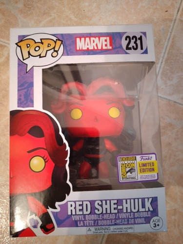 Funko Pop Red She Hulk 231 Comic Con Exclusive