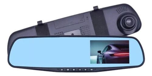 Espejo Retrovisor Dvr Universal 2 Camaras Delantera Reversa