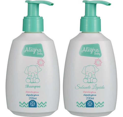 Super Kit Shampoo E Sabonete Liquido Alegria Baby Hinode