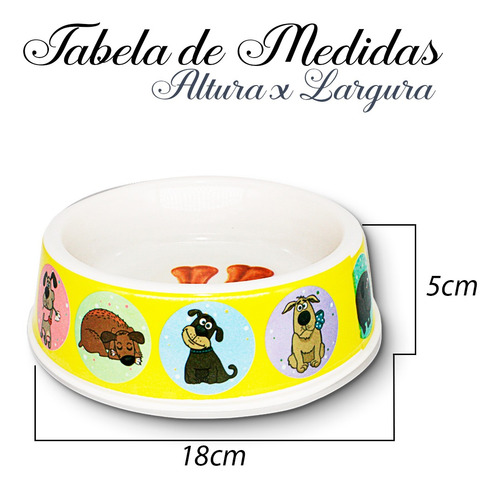 Bebedouro/comedouro Caes E Gatos Plst 18,5*5 Cm Cor:tobby 5