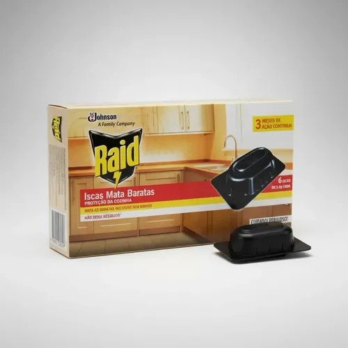 Raid Armadilha Para Matar Baratas Caixa C/6 Iscas