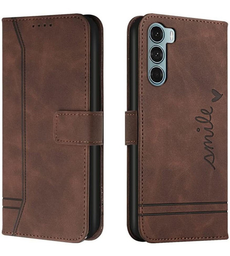 Funda Para Motorola Moto G200 5g Con Billetera (marron)