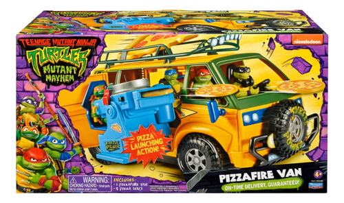 Vehículo Bandai Tmnt Movie Van De Pizza Con Lanzador