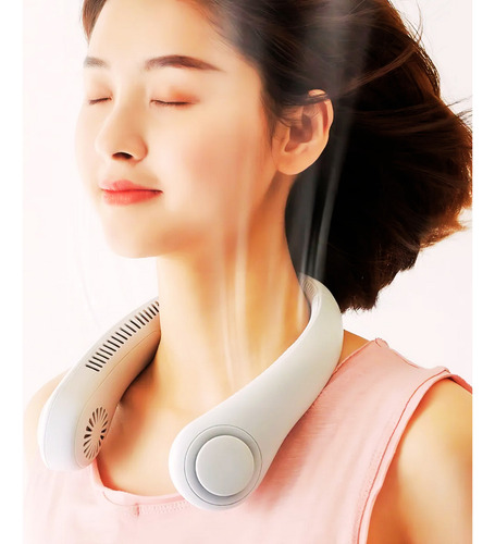 Ventilador Portátil De Cuello Para Colgar Con 3 Velocidades De Viento Refrigeración A 360 Ventiladores Sin Aspas Batería Recargable