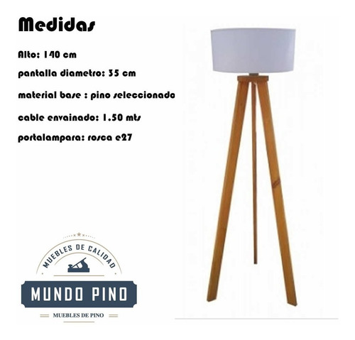 Imagen 2 de 7 de Lampara Tripode Nordico + Pie Porta Macetas +macetas Combo