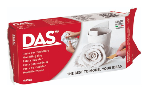 Massa De Escultura Modelar Ceramica Fria 1kg Das